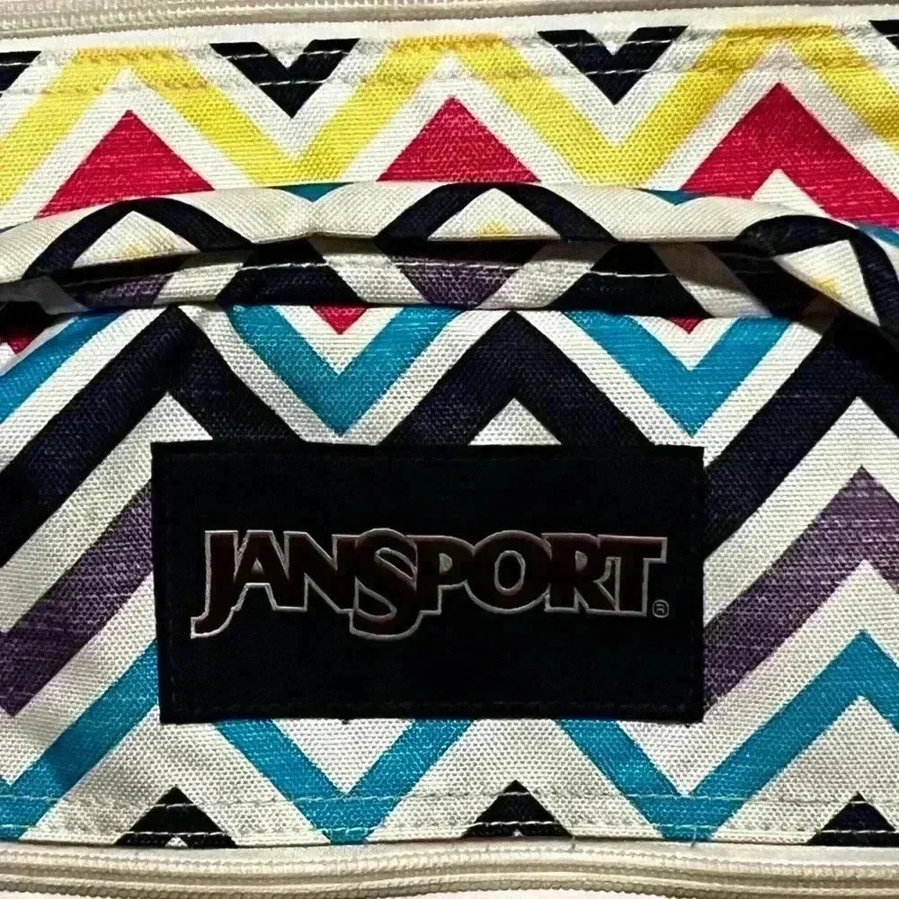 Jansport Big Student Superbreak Backpack in Multicolor Saucy Chevron